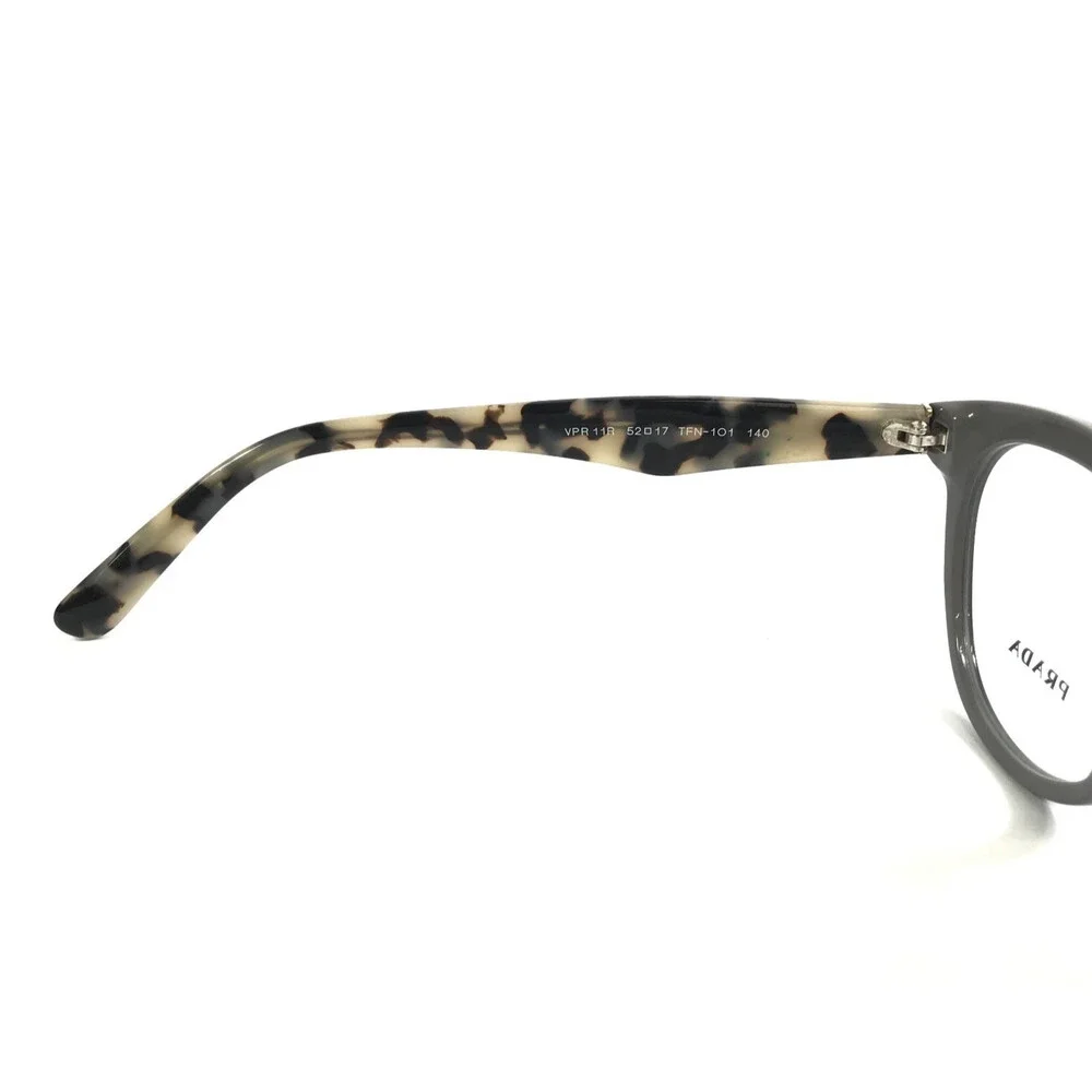 Prada Eyeglasses Frames VPR 11R TFN-1O1 Black Opal Gray Tortoise 52-17-140